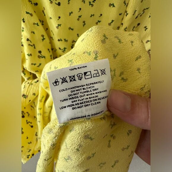 Revolve Faithfull The Brand Edwina Mini Dress La Fica Floral Print Ruffle Size 6 - Picture 10 of 10